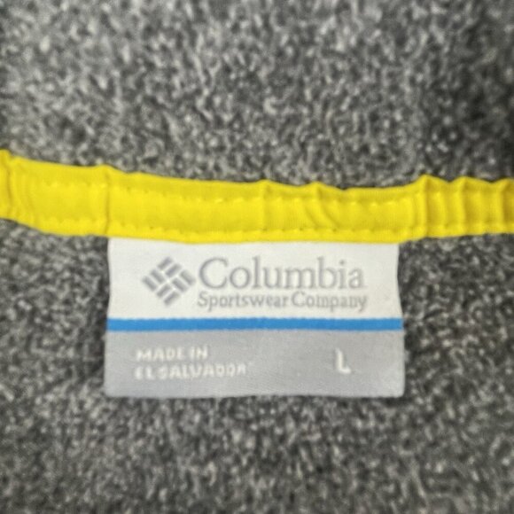 Oregon Ducks Columbia PFG 1/4 Snap Pullover Sweater Men‘s L Gray Fleece - Picture 6 of 10